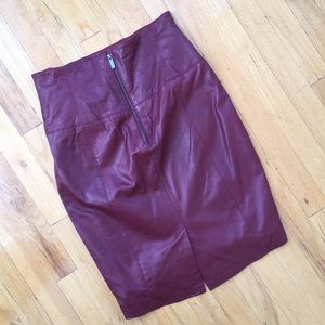 Skirts - OX BLOOD RED LEATHER SKIRT SIZE 6 Skirts - OX BLOOD RED LEATHER SKIRT SIZE 6