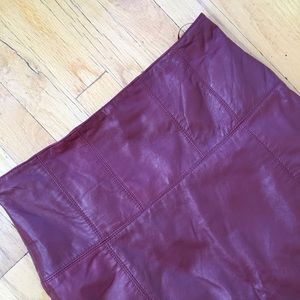 Skirts - OX BLOOD RED LEATHER SKIRT SIZE 6 Skirts - OX BLOOD RED LEATHER SKIRT SIZE 6