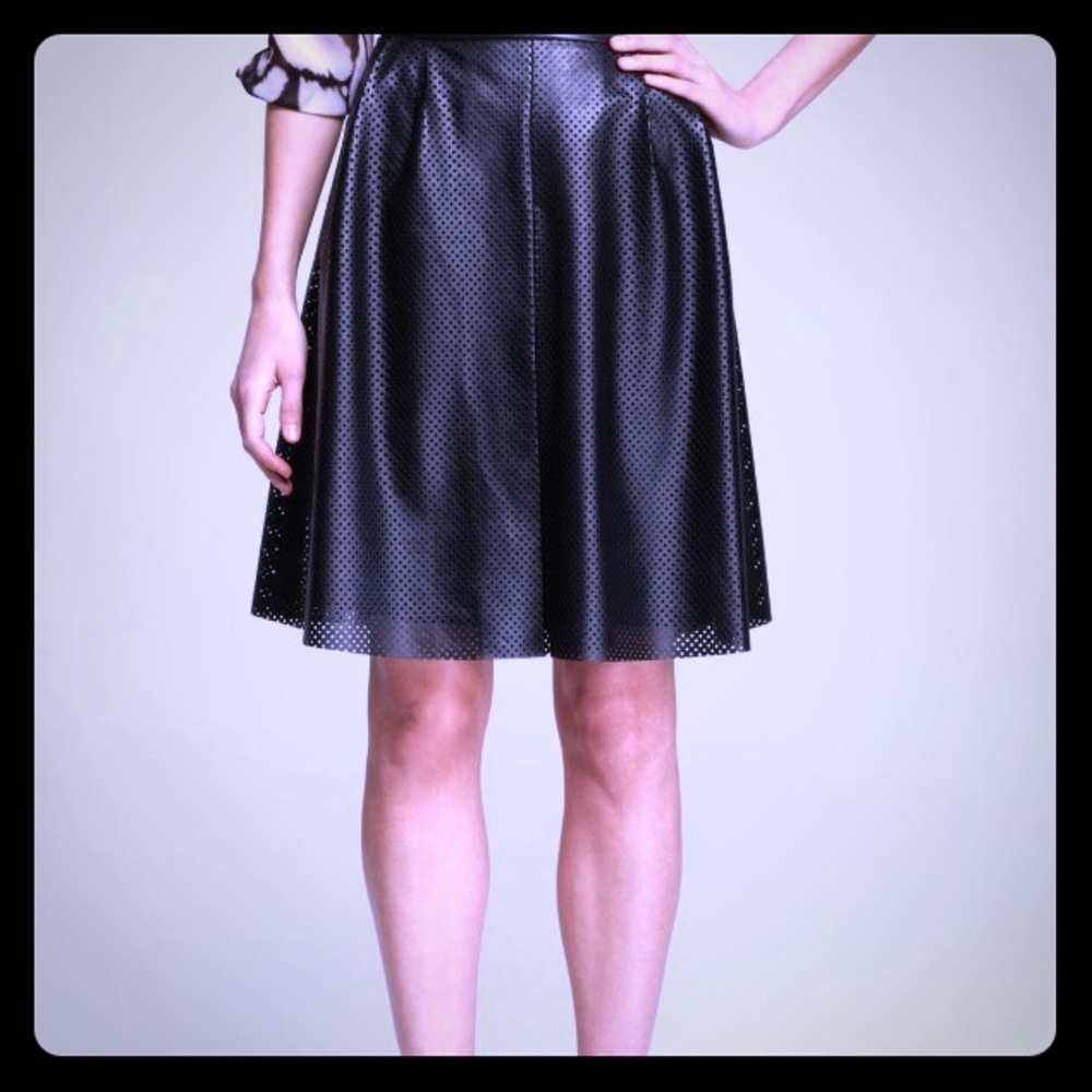 Faux leather A-line Calvin Klein skirt