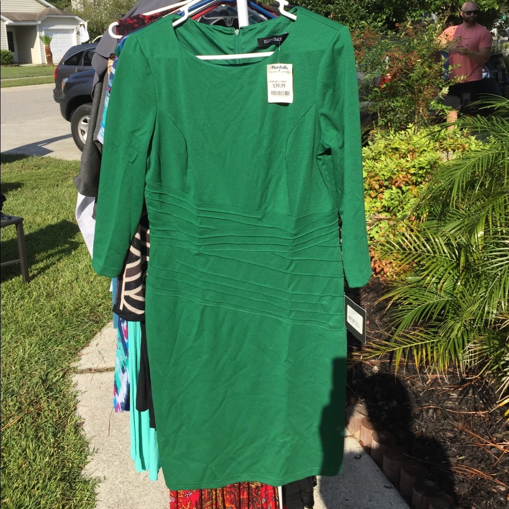 Ellen Tracy emerald green dress new with tags!