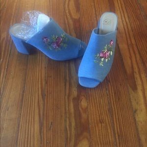 Light blue mules size 10
