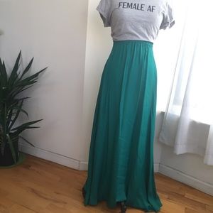 Mango Skirts - MANGO GREEN SATIN MAXI SKIRT SIZE 4 Mango Skirts - MANGO GREEN SATIN MAXI SKIRT SIZE 4
