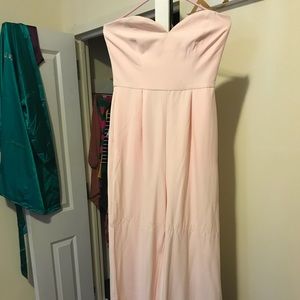 Forever 21 Blush Sweetheart Neckline Jumpsuit