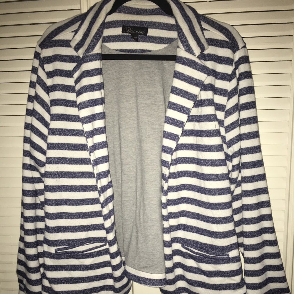 Nautical Knit Sweatshirt Blazer