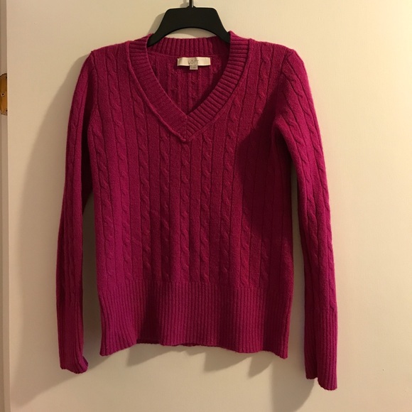 LOFT Sweaters - LOFT pink sweater size Small