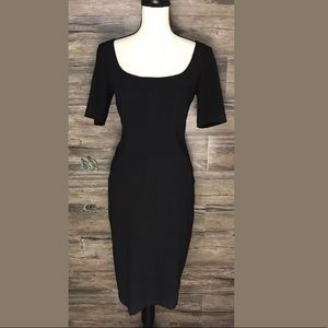 David Meister black Short Sleeve classic dress