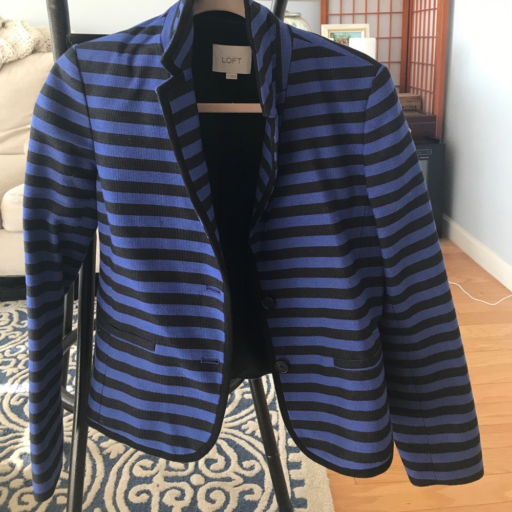 Ann Taylor Loft blue and black blazer