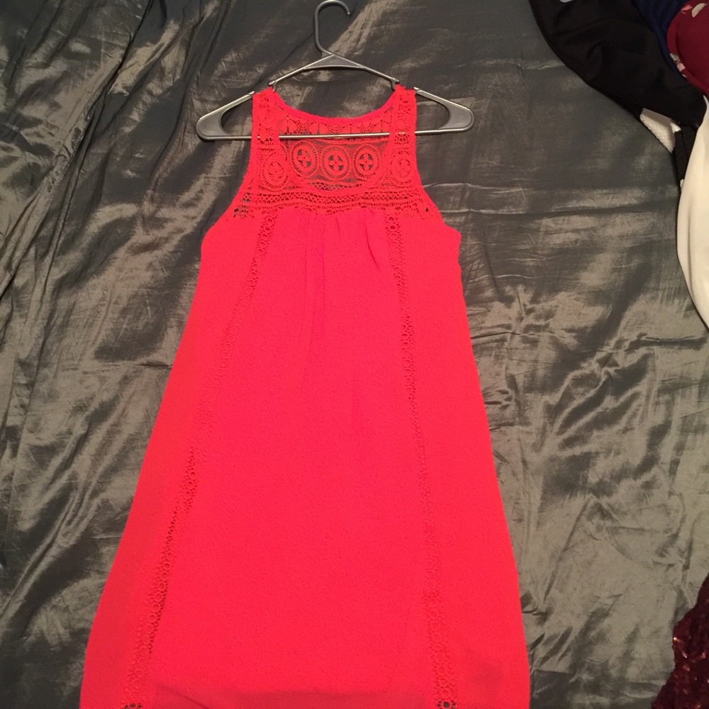 Dress with key hole back opening