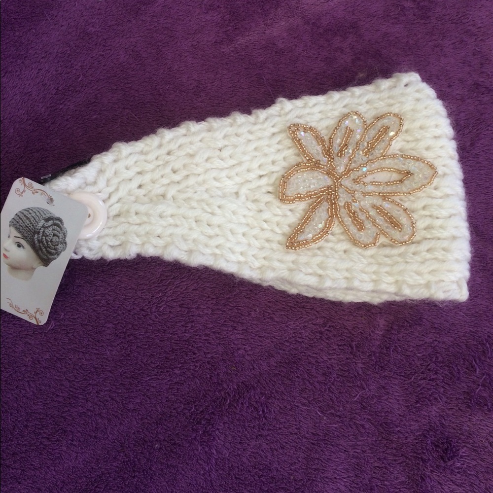 White Knit Headband