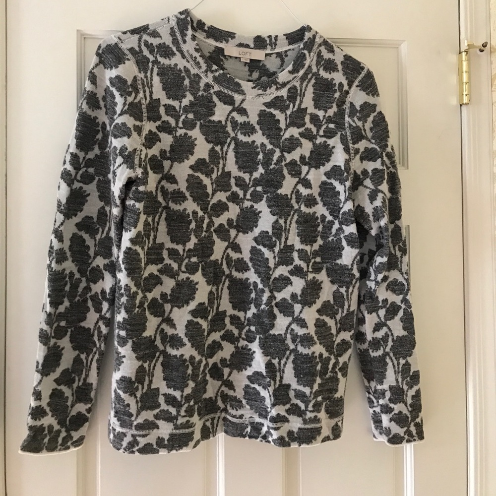 LOFT floral sweater