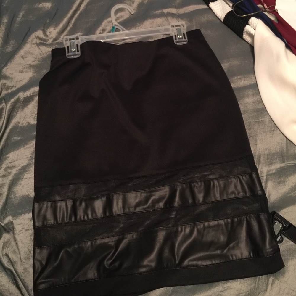Black skirt with mesh cut outs
