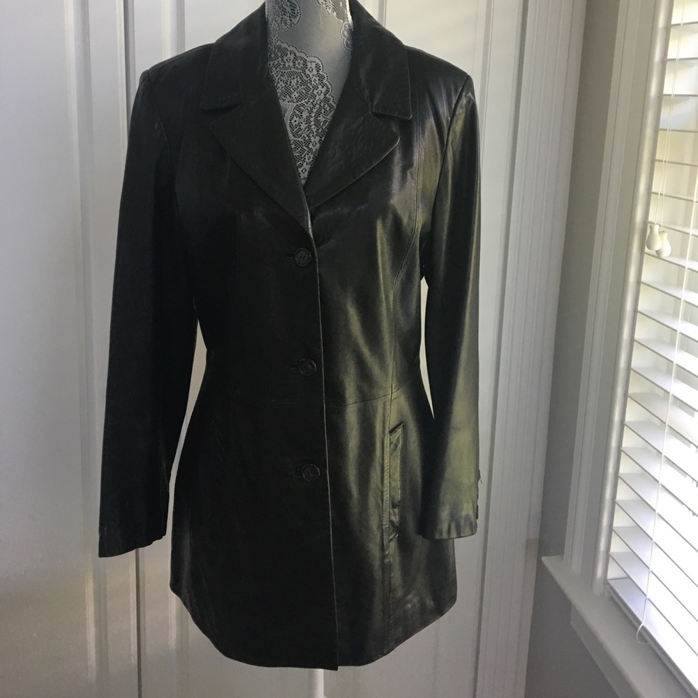 Andrew Marc leather jacket sz L black