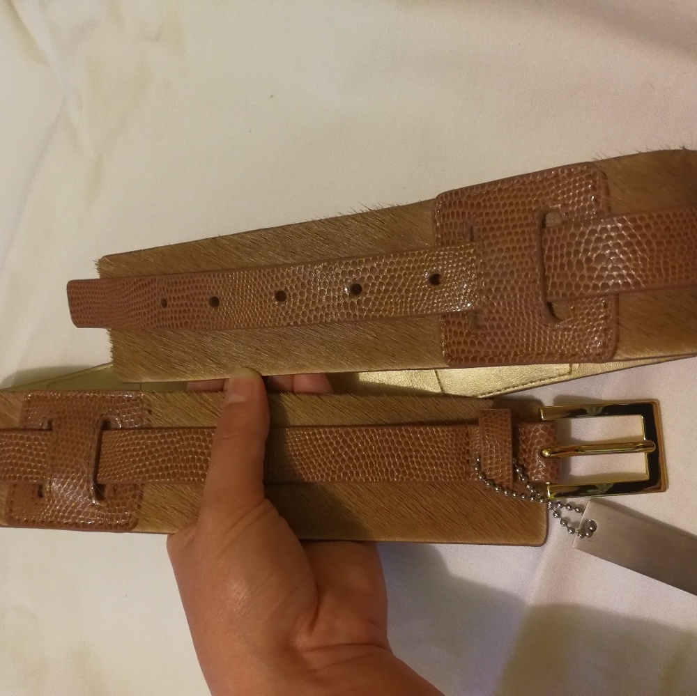 Designer belt with fur