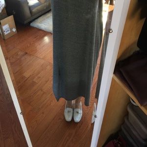 Hermes white leather flats/loafers