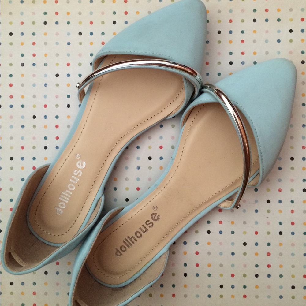 Dollhouse pastel blue flats
