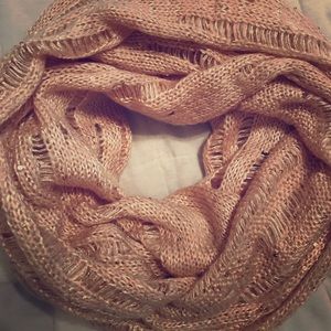 Express pink, sequin, infinity scarf