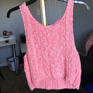 🌸 Cropped knitted pink tank 🌸