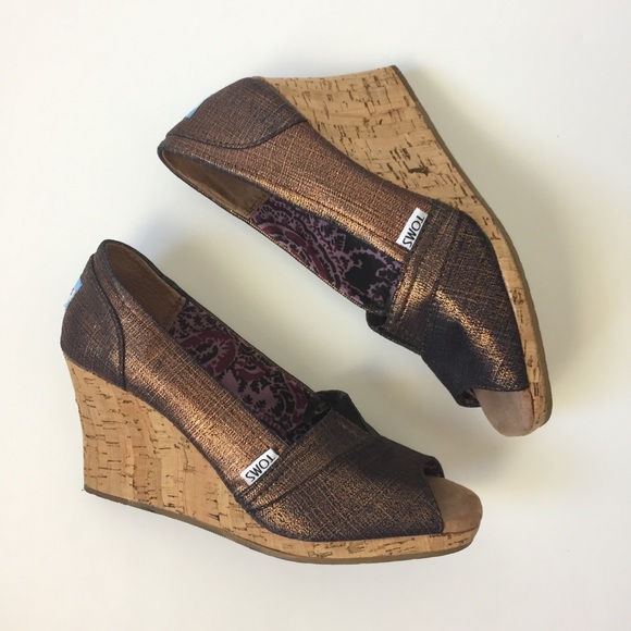 Toms Shoes - TOMS Peep-Toe Wedges