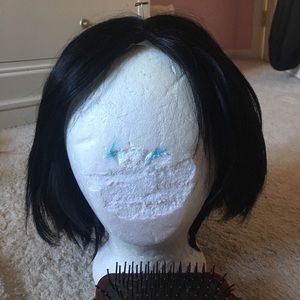 Short black shaggy boy cut wig
