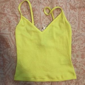 Express One Eleven Fitted Ribbed Top