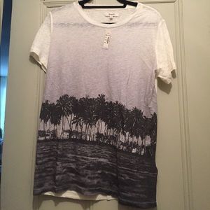 Madewell Palm Tree 100% Linen T-Shirt