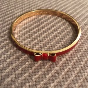 Kate Spade red & gold bow bangle never worn!