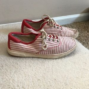 UGG red and white sneakers