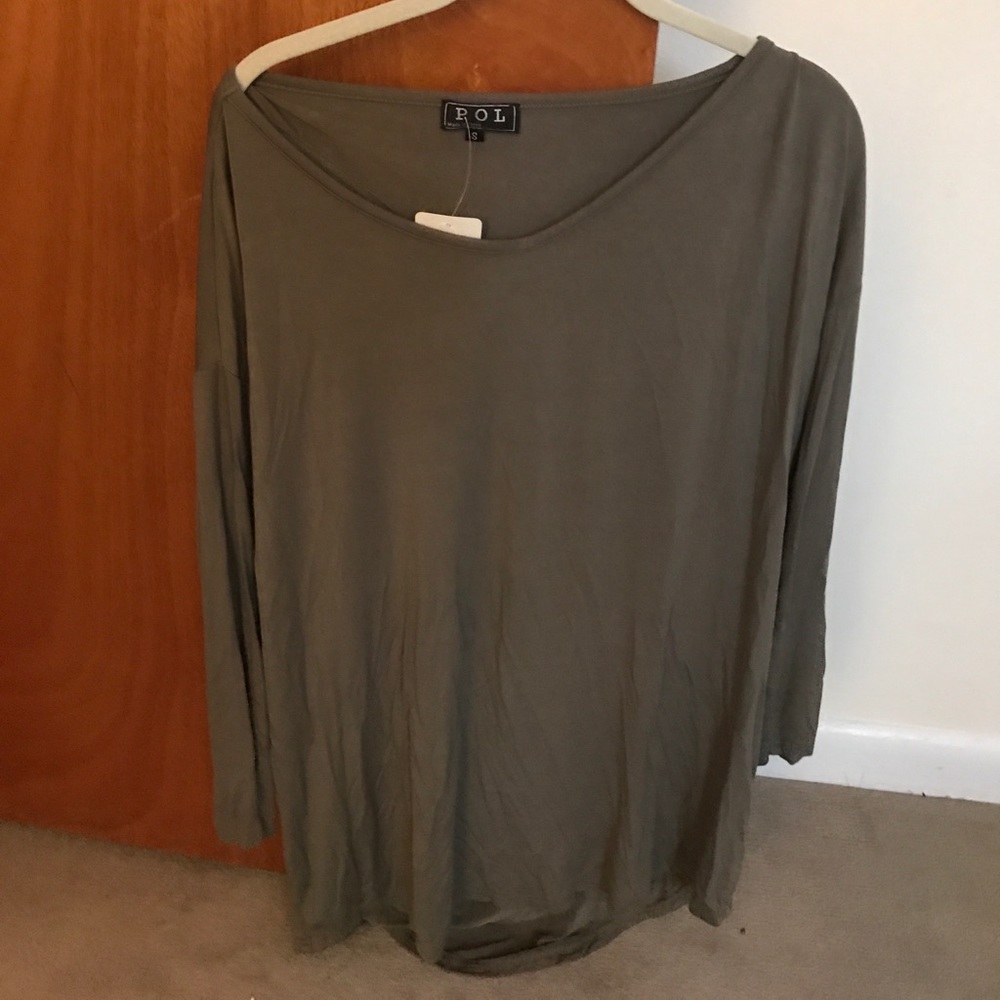 Green open back top