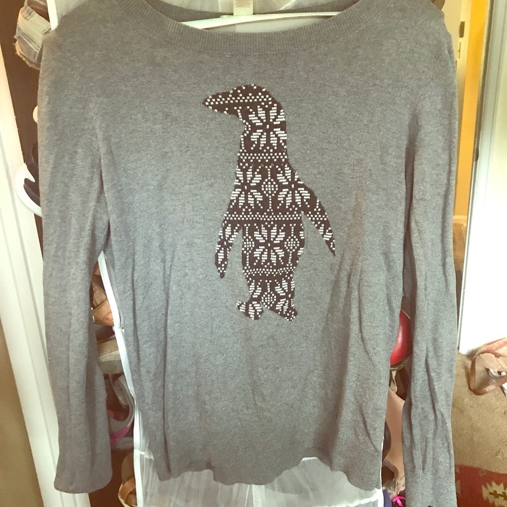 Sweater by Loft. Penguin argyle design