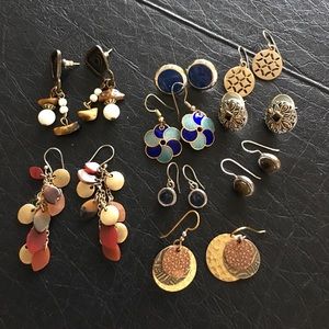 Nine pair earring bundle