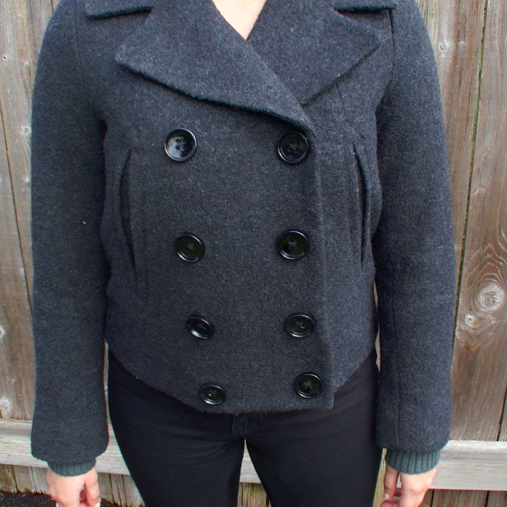 Double Breasted Wool Pea Coat