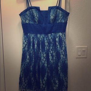 Blue spaghetti strap dress