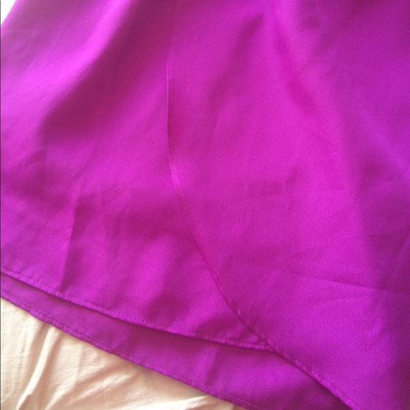 Purple Ruffle Strapless Dress - Picture 2 of 3