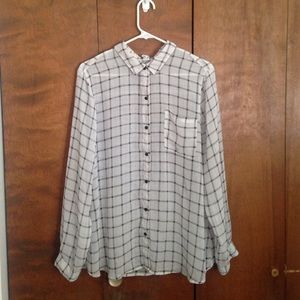 Black and white blouse