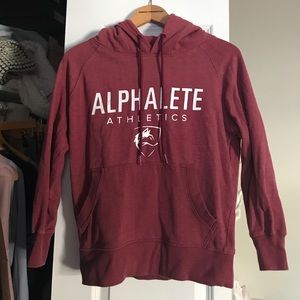 Alphalete Red Hooded Sweatshirt