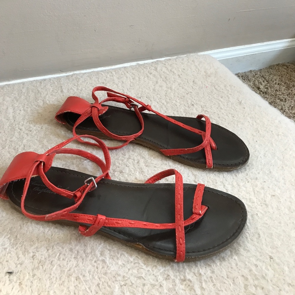 orange sandals