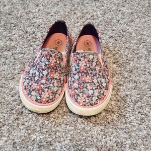 Little girls slip on canvas shoes