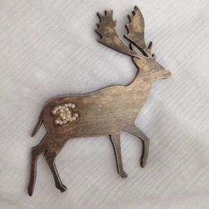 Authentic Chanel Deer Reindeer Pin Brooch Authentic Chanel Deer Reindeer Pin Brooch
