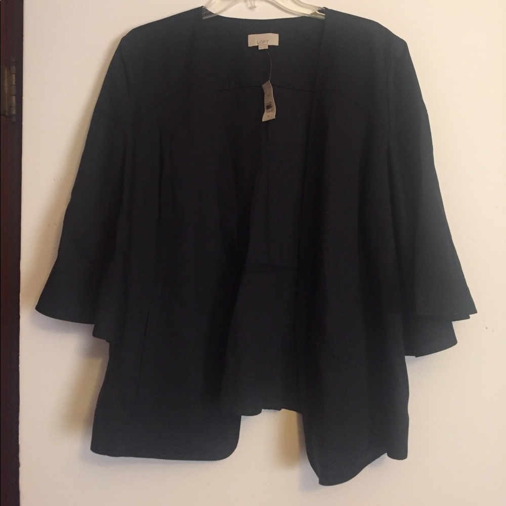 LOFT Kimono blazer in black