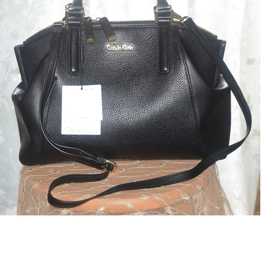 *SALE*Calvin Klein leather pebbled satchel - Picture 5 of 5