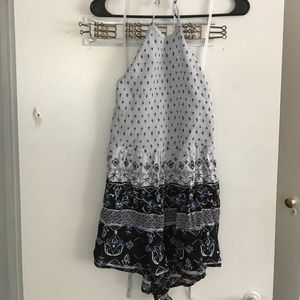 Urban Outfitters blue halter romper