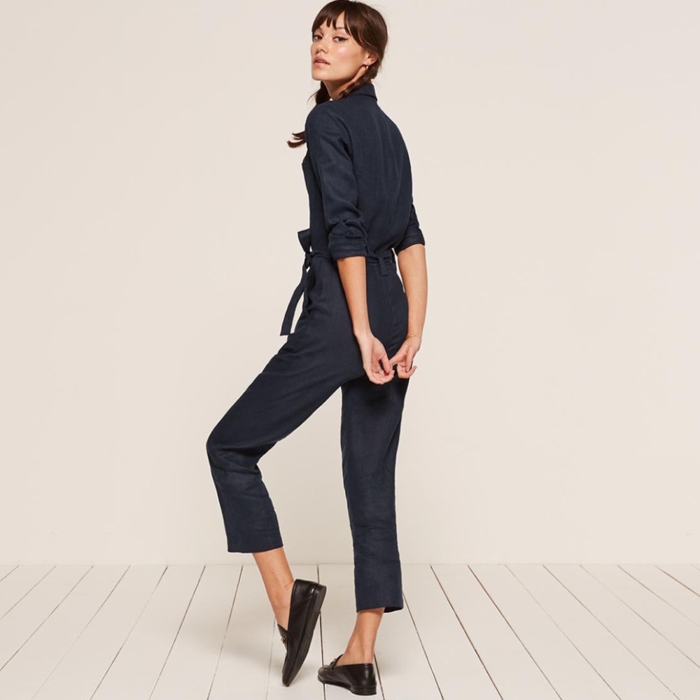 Reformation Liz jumpsuit (denim linen)