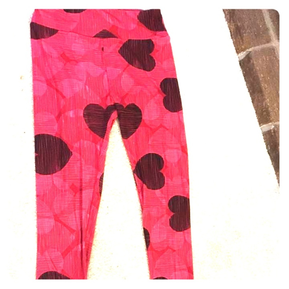 Lularoe Limited Edition heart leggings