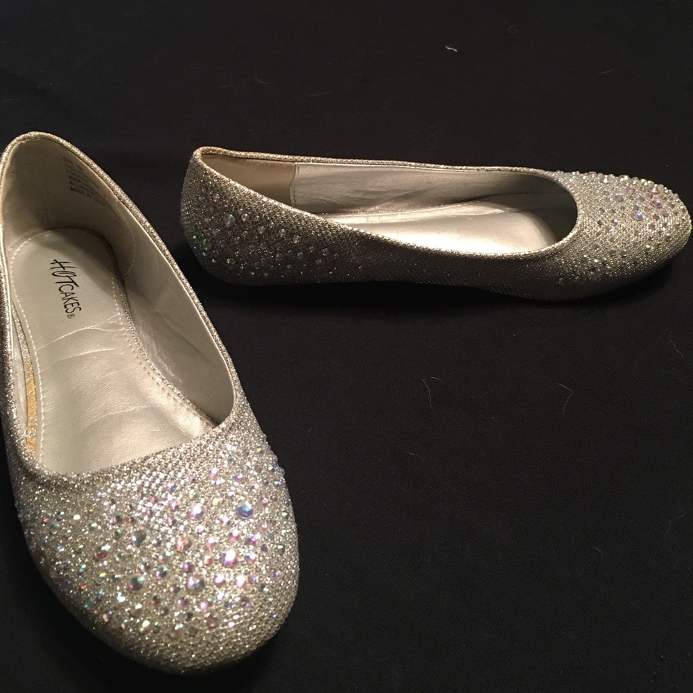 Size 7 Formal Silver Rhinestone Flats