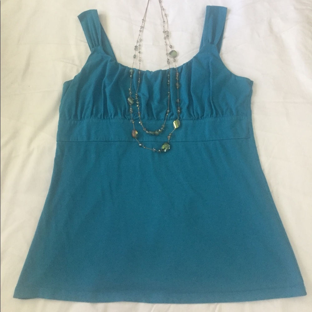 Ann Taylor Turquoise Tank Top - M