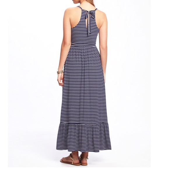 OLD NAVY Black Grecian Halter Maxi Dress Gap - Picture 2 of 3