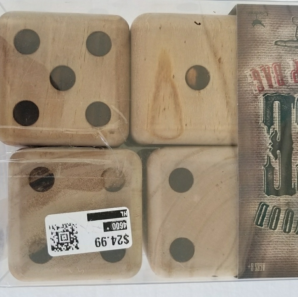 large wooden dices