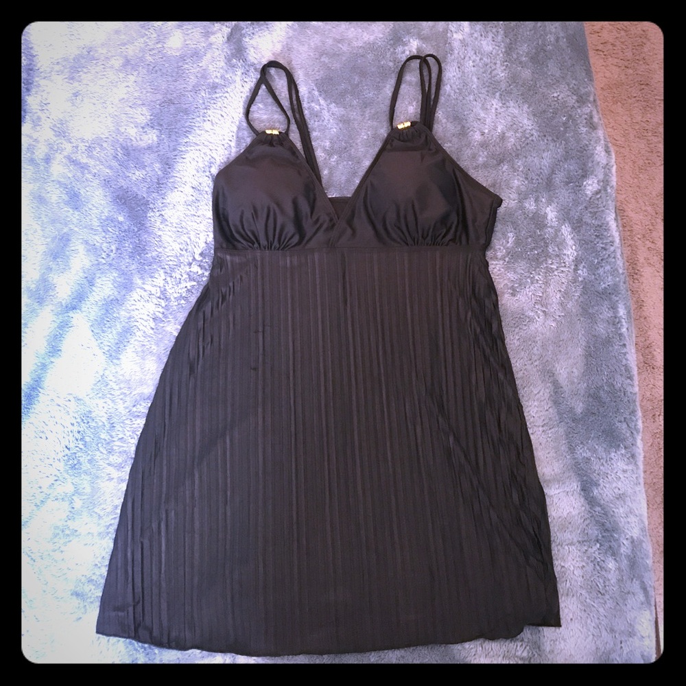 Black Swimdress with / Bikini Bottom