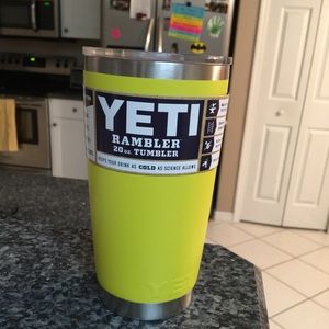 neon green yeti cup