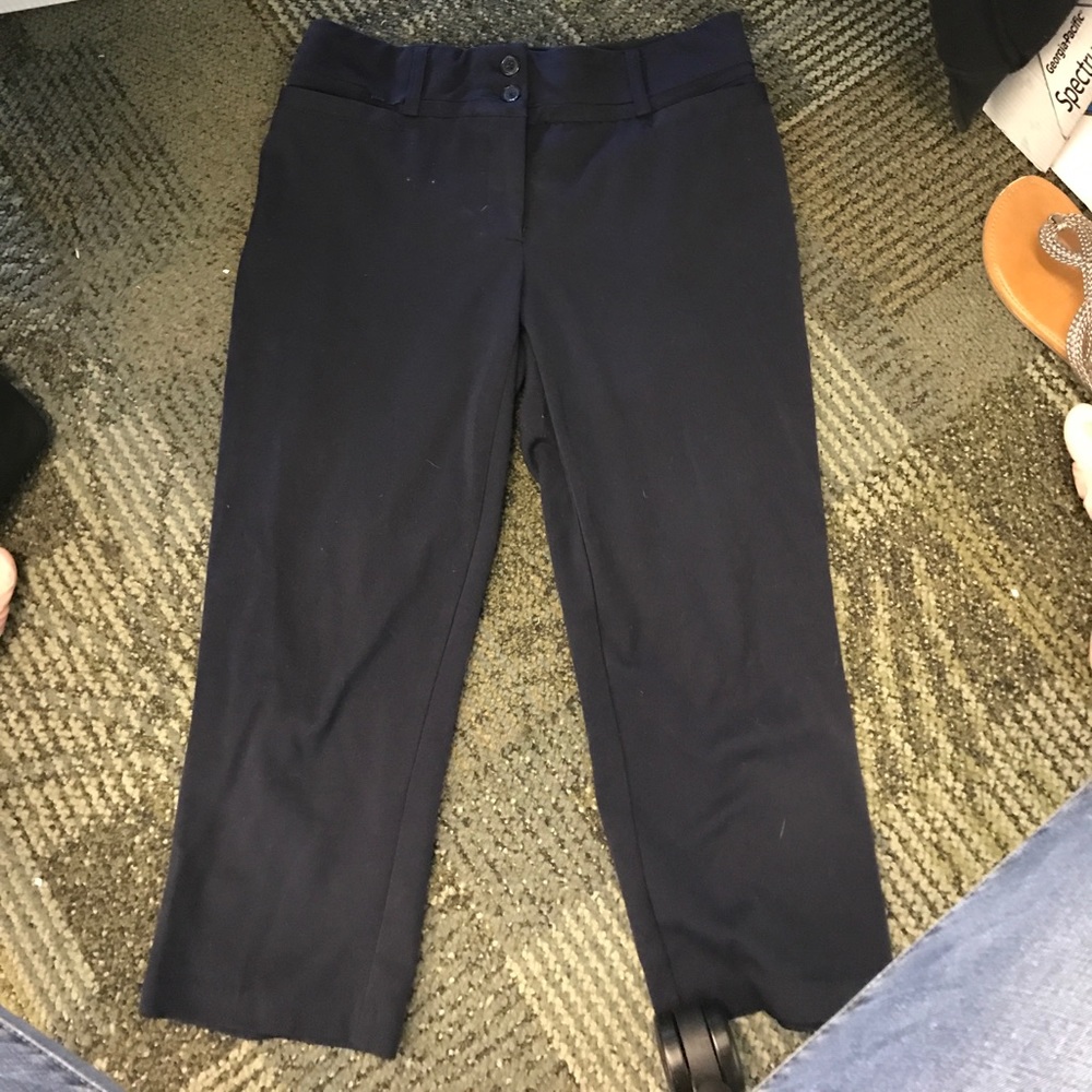 Size 10 - Navy Crop Slacks